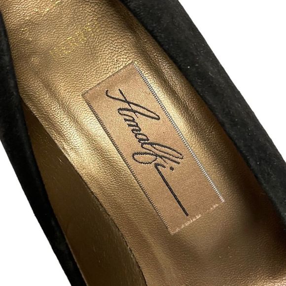 Vintage Black Suede Heels - Picture 8 of 11